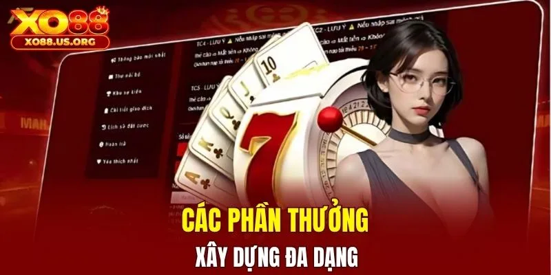 Các phần thưởng xây dựng đa dạng