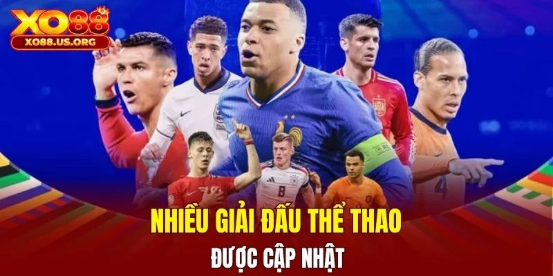 Nhiều giải đấu thể thao được cập nhật