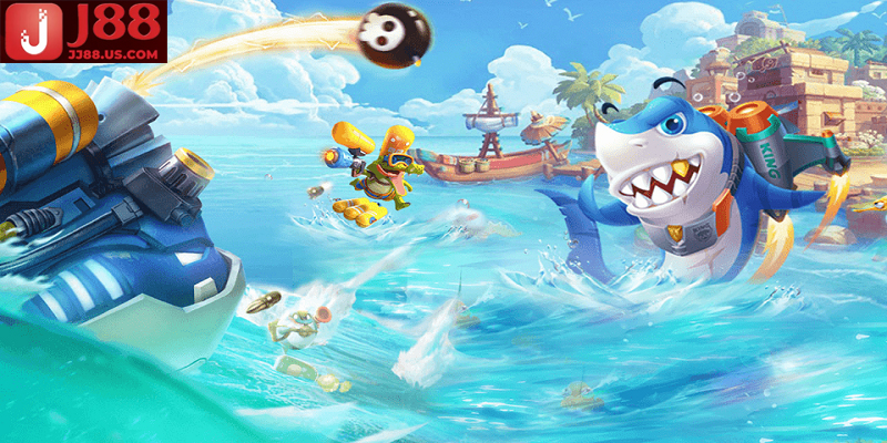 Người chơi dùng súng bắn hạ cá để nhận thưởng hấp dẫn